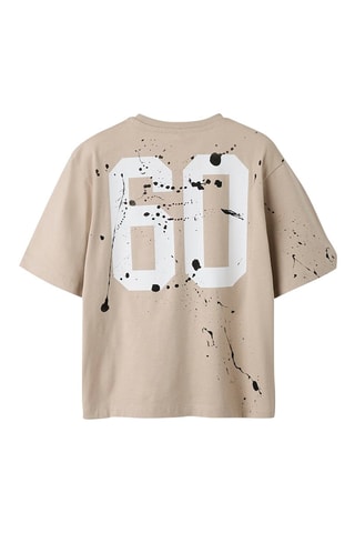 T-shirt relaxed en coton biologique  - Name It -  Beige