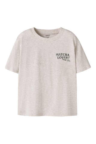 T-shirt regular en coton biologique  -  Gris clair chiné - Name It
