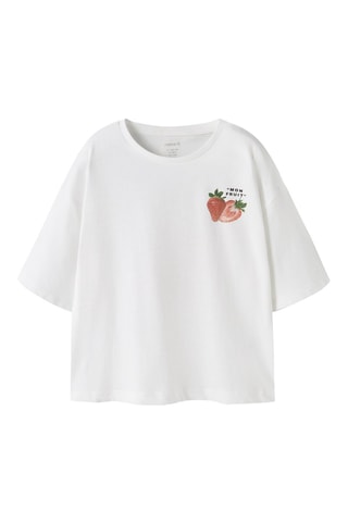 T-shirt relaxed en coton biologique  -  Blanc - Name It