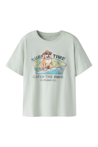 T-shirt regular en coton biologique  -  Vert d’eau - Name It