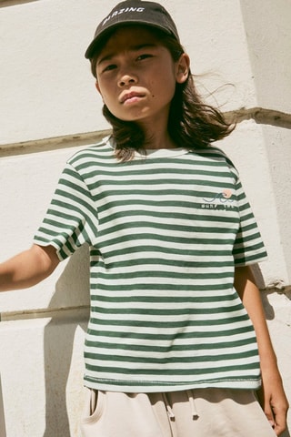 T-shirt regular en coton biologique  -  Vert foncé - Name It