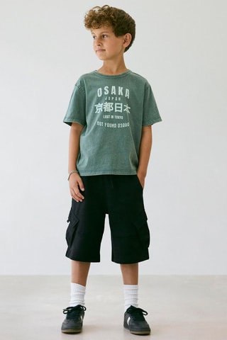 T-shirt regular en coton biologique  -  Vert foncé - Name It