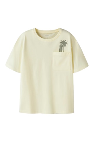 T-shirt regular en coton biologique  - Name It -  Jaune clair
