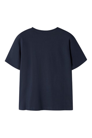 T-shirt regular en coton biologique  - Name It -  Bleu marine