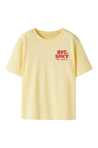 T-shirt regular en coton biologique  - Name It -  Jaune