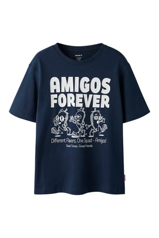 T-shirt regular en coton biologique  - Name It -  Bleu marine
