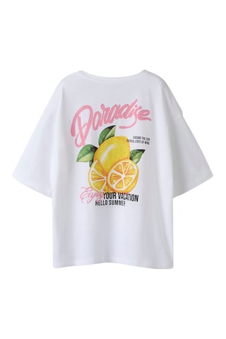 T-shirt relaxed en coton biologique  -  Blanc - Name It