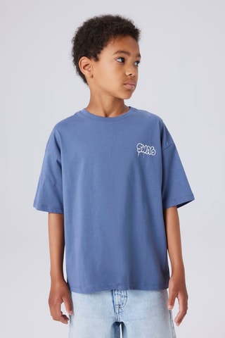 T-shirt relaxed en coton biologique  -  Indigo - Name It