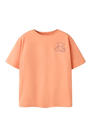 T-shirt relaxed en coton biologique  -  Corail - Name It