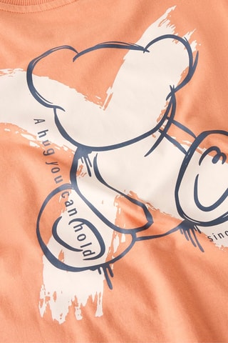 T-shirt relaxed en coton biologique  -  Corail - Name It