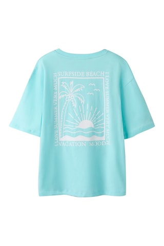 T-shirt relaxed en coton biologique  -  Turquoise - Name It