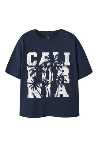 T-shirt relaxed en coton biologique  -  Bleu marine - Name It