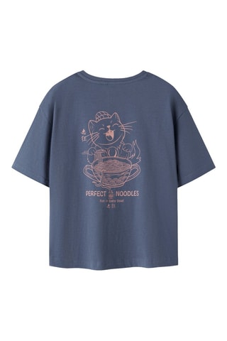 T-shirt en coton biologique - Bleu - Name It