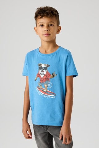 T-shirt en coton biologique - Bleu - Name It