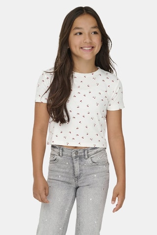 T-shirt en coton biologique - Blanc - Kids Only Girl
