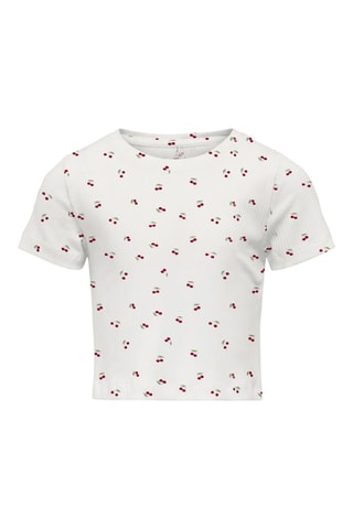 T-shirt en coton biologique - Blanc - Kids Only Girl