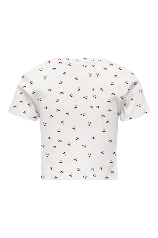 T-shirt en coton biologique - Blanc - Kids Only Girl