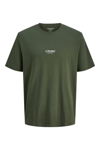 T-shirt en coton biologique - Vert foncé - Jack&Jones