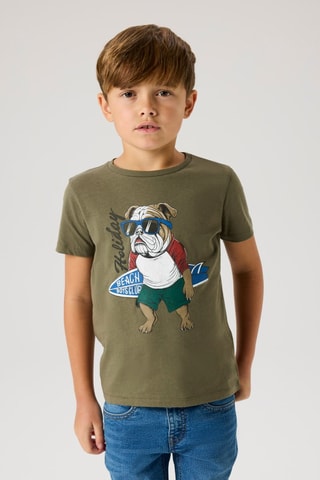 T-shirt en coton biologique - Kaki - Name It