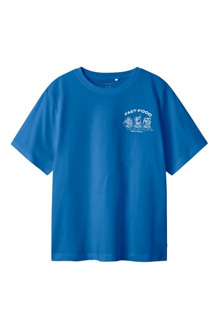 T-shirt en coton biologique - Bleu - Name It
