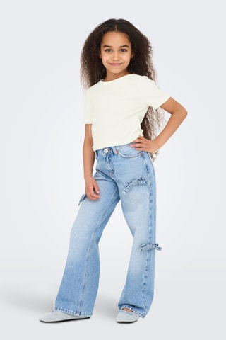 T-shirt en coton biologique - Blanc - Kids Only Girl