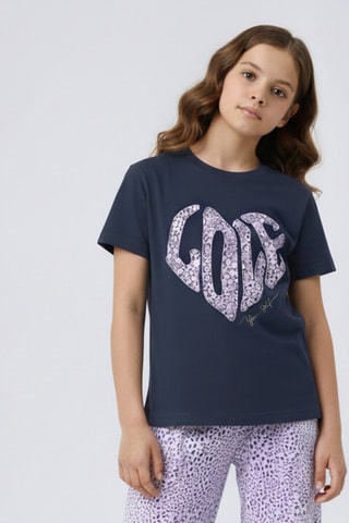 T-shirt en coton biologique - Bleu marine - Name It