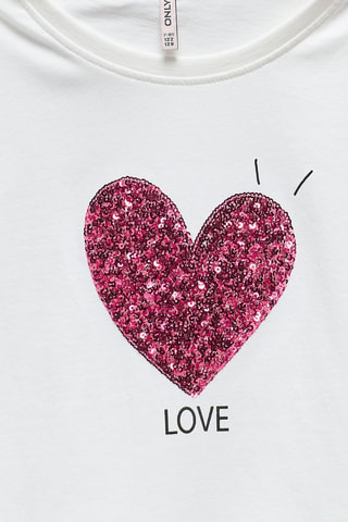 T-shirt en coton biologique - Blanc - Kids Only Girl