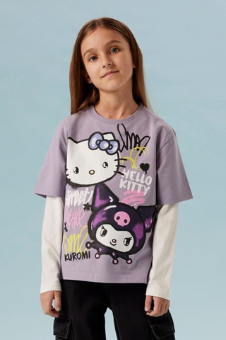 T-shirt en coton biologique Hello Kitty - Violet - Name It