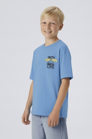 T-shirt en coton biologique - Bleu - Name It