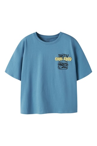 T-shirt en coton biologique - Bleu - Name It