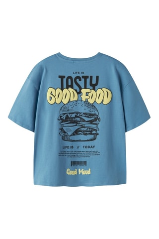T-shirt en coton biologique - Bleu - Name It