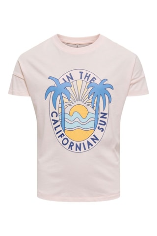 T-shirt en coton biologique - Rose pâle - Kids Only Girl