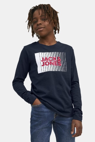 T-shirt en coton biologique - Bleu marine - Jack&Jones Junior