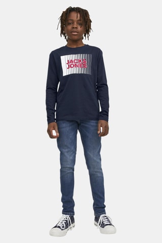 T-shirt en coton biologique - Bleu marine - Jack&Jones Junior