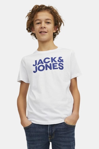 2 t-shirt in cotone bio - Navy e bianco - Jack&Jones Junior