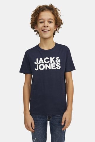 2 t-shirt in cotone bio - Navy e bianco - Jack&Jones Junior
