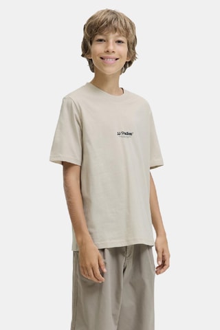 T-shirt en coton biologique - Beige - Jack&Jones Junior