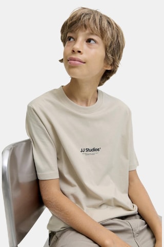 T-shirt en coton biologique - Beige - Jack&Jones Junior