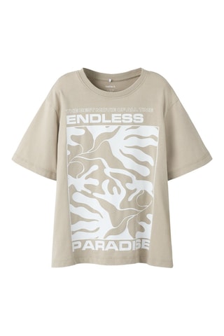 T-shirt en coton biologique - Beige - Name It