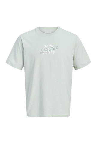 T-shirt regular en coton biologique  -  Gris clair - Jack&Jones