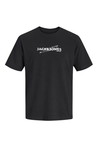 T-shirt regular en coton biologique  -  Noir - Jack&Jones
