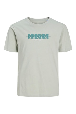 T-shirt regular en coton biologique  -  Gris clair - Jack&Jones