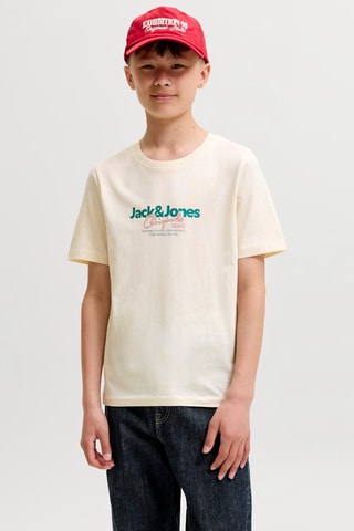 T-shirt regular en coton biologique  - Jack&Jones -  Blanc