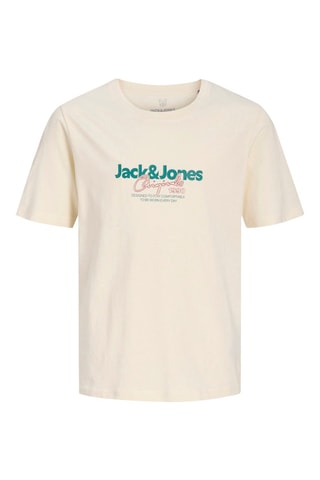 T-shirt regular en coton biologique  - Jack&Jones -  Blanc