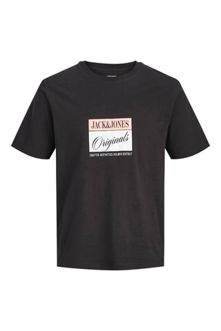 T-shirt regular en coton biologique  - Jack&Jones -  Noir