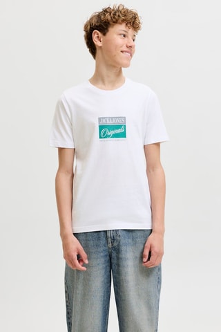 T-shirt regular en coton biologique  - Jack&Jones -  Blanc