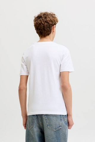 T-shirt regular en coton biologique  - Jack&Jones -  Blanc