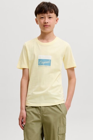 T-shirt regular en coton biologique  - Jack&Jones -  Jaune