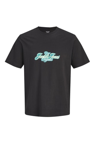 T-shirt regular en coton biologique  -  Noir - Jack&Jones
