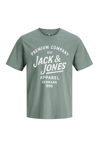 T-shirt regular en coton biologique  -  Vert - Jack&Jones